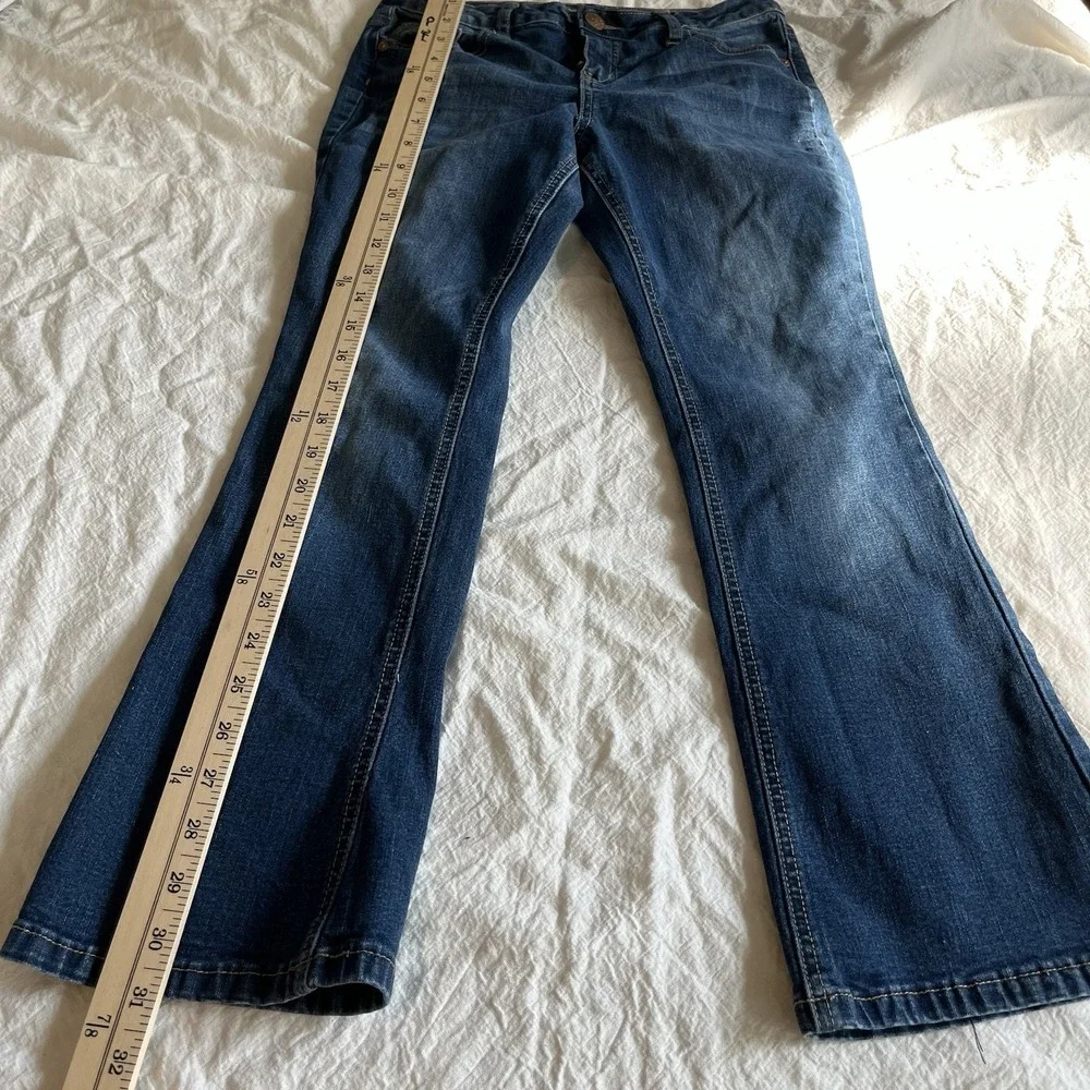 Justice Jeans Girls Size 8 1/2 Simply Low Bootcut Blue Denim